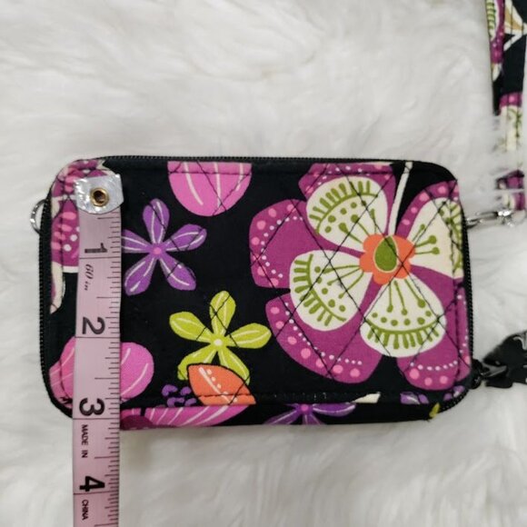 Vera Bradley Purple Floral Wristlet Wallet Classic Boho Print - Picture 7 of 7